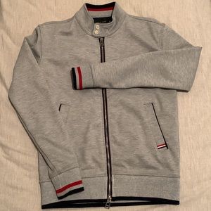 Zara Men’s Stand Collar Cotton Jacket Grey (Thom Browne style)